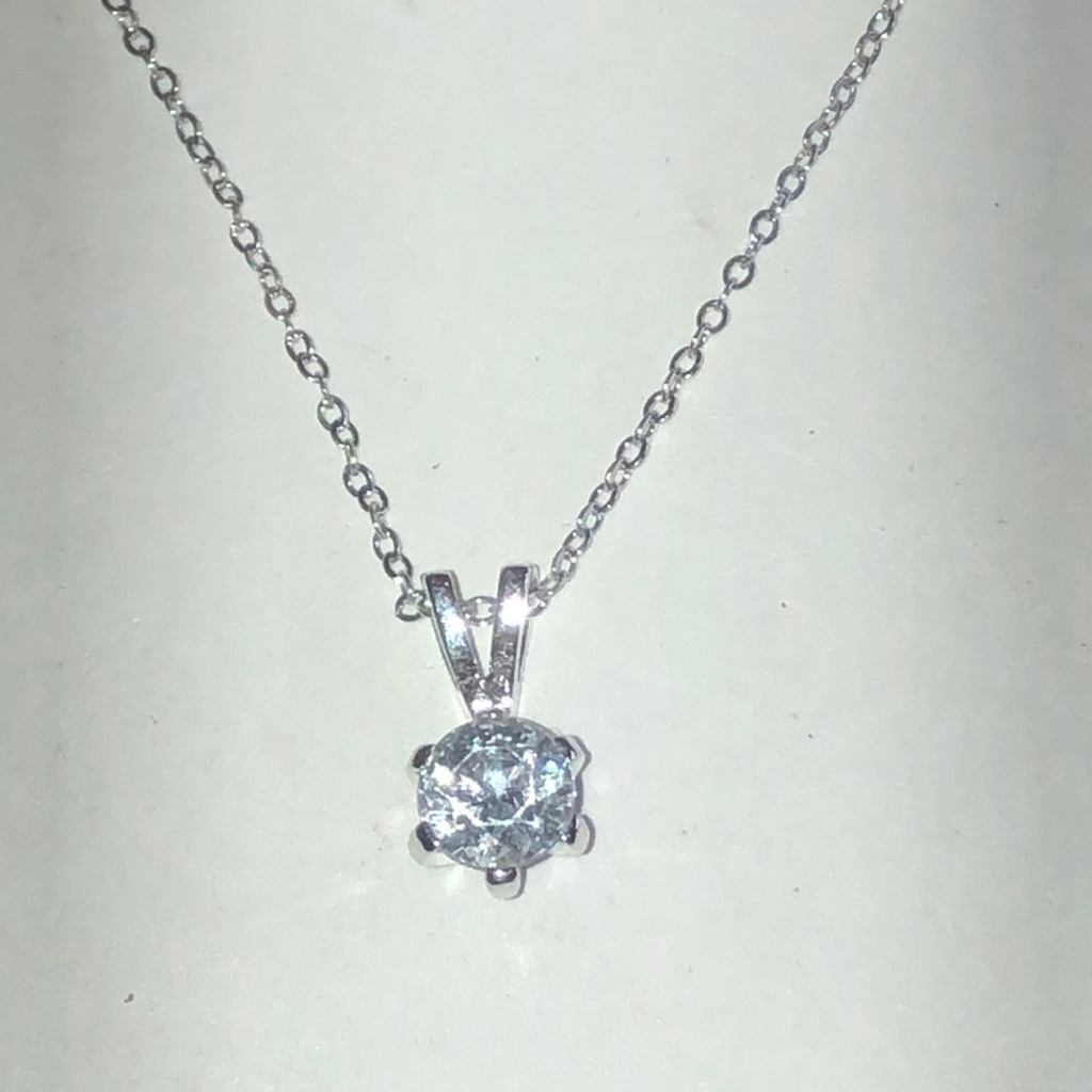 Sarah Coventry Sterling Silver Dainty Cz Rhinestone Necklace 45$
